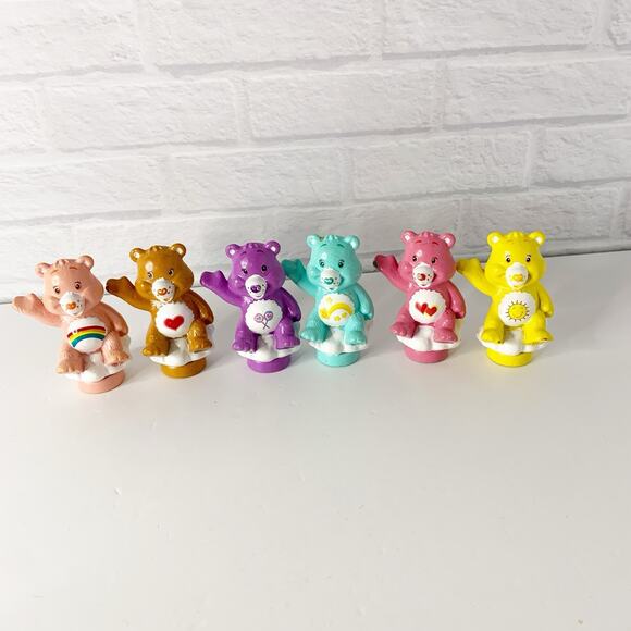 Vintage Care Bears Figure Lot Of 12 Collectible 1980s Cake Toppers PVC - Picture 2 of 10